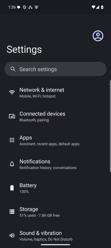 mobium appearance dark on an Android 15 emulator