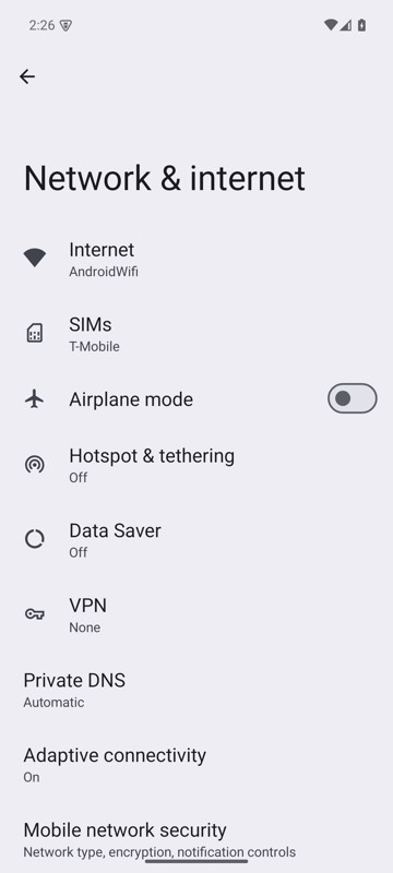 Before: mobium press back on an Android 15 emulator