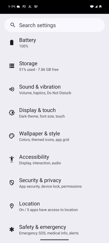 After: mobium swipe up on an Android 15 emulator