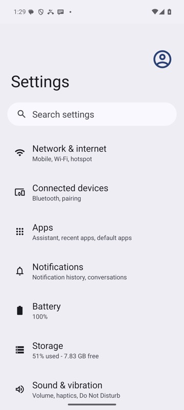 Before: mobium tap "text=Network & internet" on an Android 15 emulator